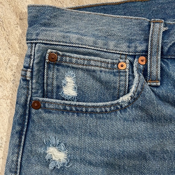 MADEWELL Relaxed Denim Shorts Ripped Edition in Homecrest Wash Size 25. - Picture 8 of 16